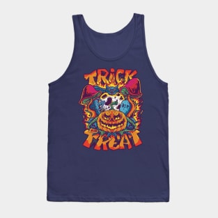 Trippy Halloween Trick or Treat Tank Top